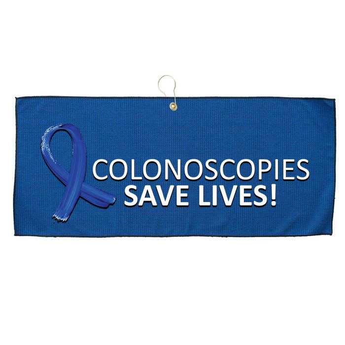 Colonoscopies Save Lives Colon Cancer Awareness Large Microfiber Waffle Golf Towel