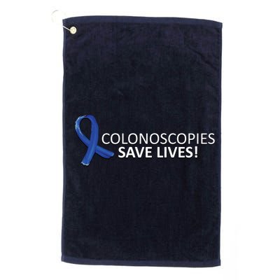 Colonoscopies Save Lives Colon Cancer Awareness Platinum Collection Golf Towel