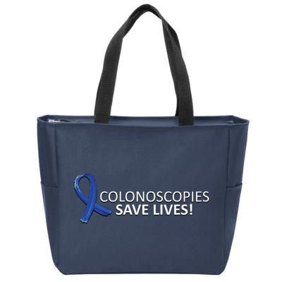 Colonoscopies Save Lives Colon Cancer Awareness Zip Tote Bag