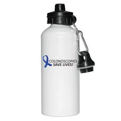 Colonoscopies Save Lives Colon Cancer Awareness Aluminum Water Bottle