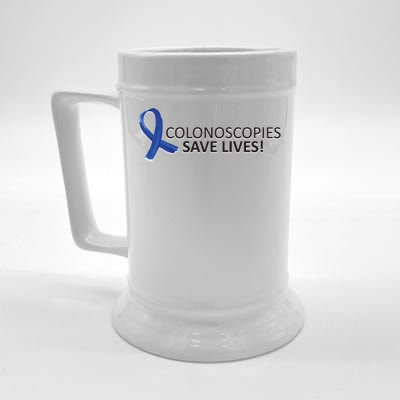 Colonoscopies Save Lives Colon Cancer Awareness Beer Stein