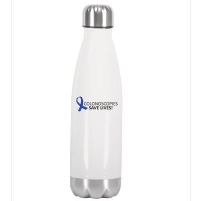 Colonoscopies Save Lives Colon Cancer Awareness Stainless Steel Insulated Water Bottle