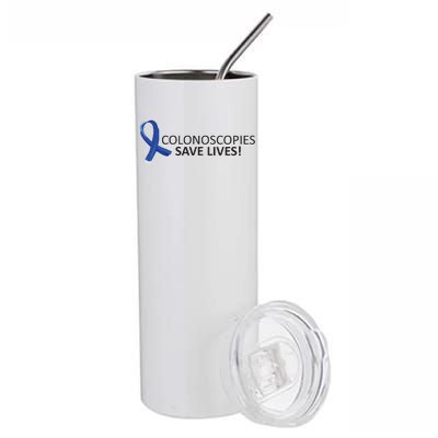 Colonoscopies Save Lives Colon Cancer Awareness Stainless Steel Tumbler