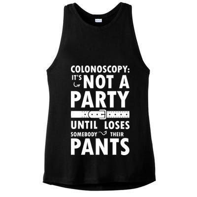Colonoscopy Its Not A Party Until Somebody Loses Ladies PosiCharge Tri-Blend Wicking Tank