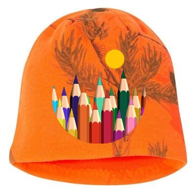 Color Pencils Forest Mountains  Kati - Camo Knit Beanie