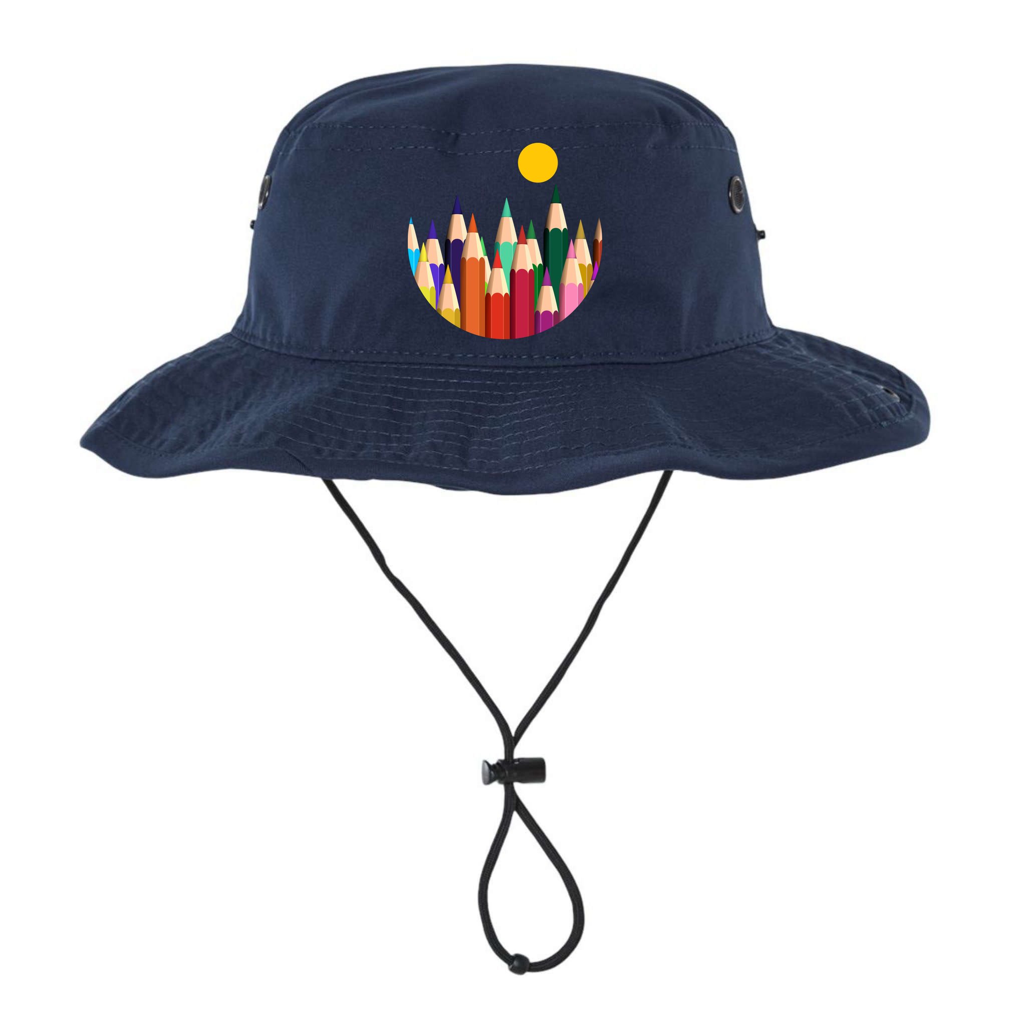 Color Pencils Forest Mountains  Bucket Hat