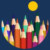 Color Pencils Forest Mountains  Premium T-Shirt