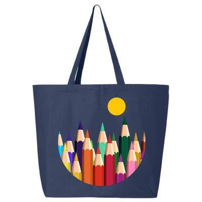 Color Pencils Forest Mountains  25L Jumbo Tote