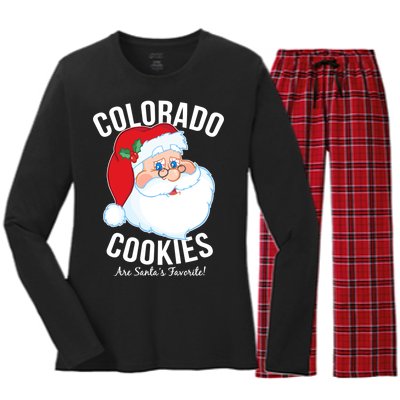 Colorado Cookies Are Santa's Favorite Women's Long Sleeve Flannel Pajama Set 