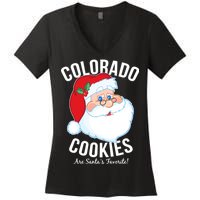 Colorado Cookies Are Santa's Favorite Women's V-Neck T-Shirt