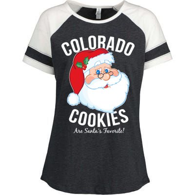 Colorado Cookies Are Santa's Favorite Enza Ladies Jersey Colorblock Tee