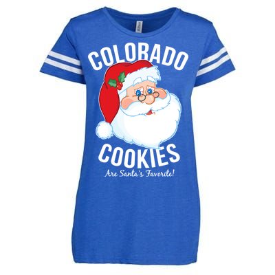 Colorado Cookies Are Santa's Favorite Enza Ladies Jersey Football T-Shirt