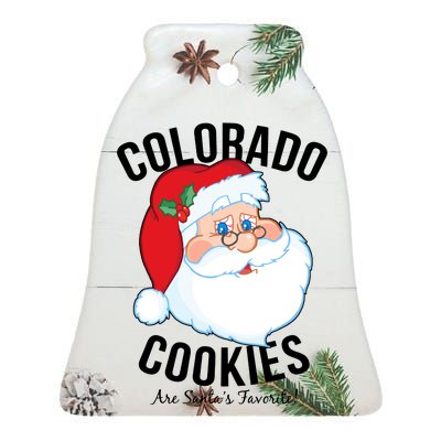 Colorado Cookies Are Santa's Favorite Ceramic Bell Ornament