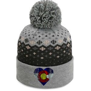 Colorado Flag Heart The Baniff Cuffed Pom Beanie