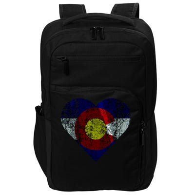 Colorado Flag Heart Impact Tech Backpack