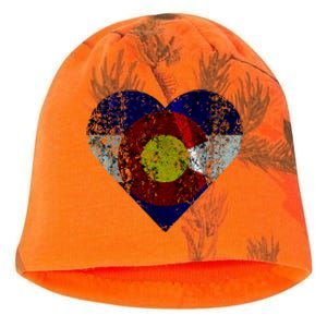 Colorado Flag Heart Kati - Camo Knit Beanie