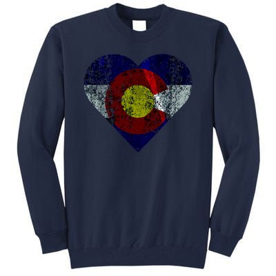 Colorado Flag Heart Tall Sweatshirt