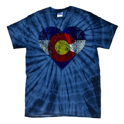 Colorado Flag Heart Tie-Dye T-Shirt