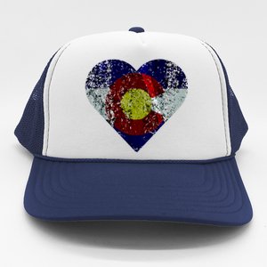 Colorado Flag Heart Trucker Hat