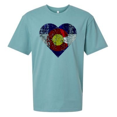 Colorado Flag Heart Sueded Cloud Jersey T-Shirt