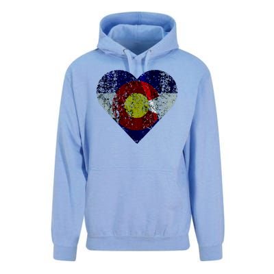 Colorado Flag Heart Unisex Surf Hoodie