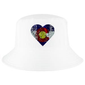 Colorado Flag Heart Cool Comfort Performance Bucket Hat