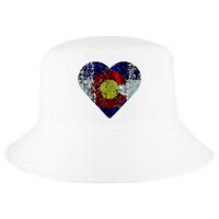 Colorado Flag Heart Cool Comfort Performance Bucket Hat