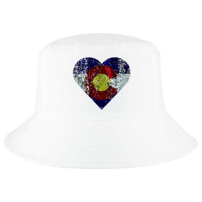 Colorado Flag Heart Cool Comfort Performance Bucket Hat