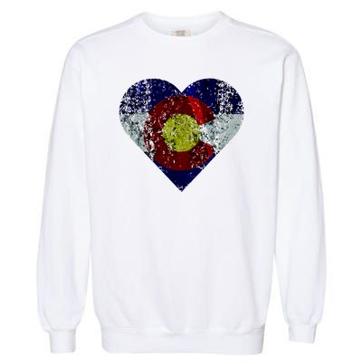 Colorado Flag Heart Garment-Dyed Sweatshirt