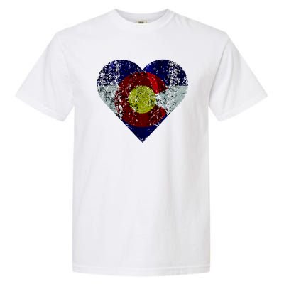 Colorado Flag Heart Garment-Dyed Heavyweight T-Shirt