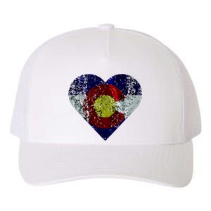 Colorado Flag Heart Yupoong Adult 5-Panel Trucker Hat