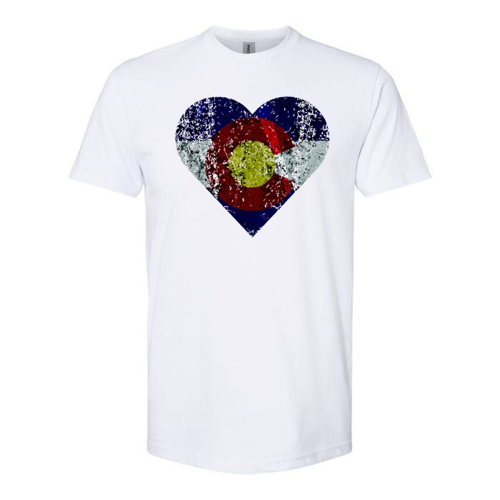 Colorado Flag Heart Softstyle CVC T-Shirt