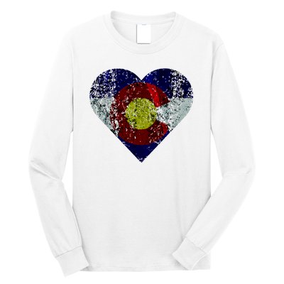 Colorado Flag Heart Long Sleeve Shirt