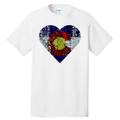 Colorado Flag Heart Tall T-Shirt