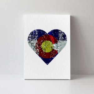 Colorado Flag Heart Canvas