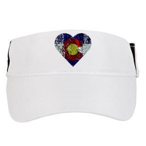 Colorado Flag Heart Adult Drive Performance Visor