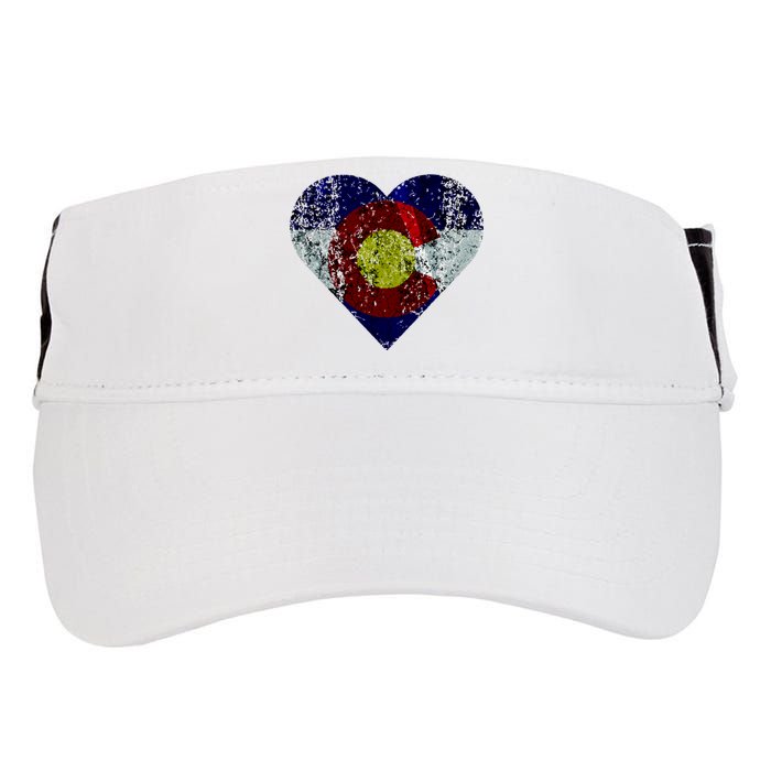 Colorado Flag Heart Adult Drive Performance Visor