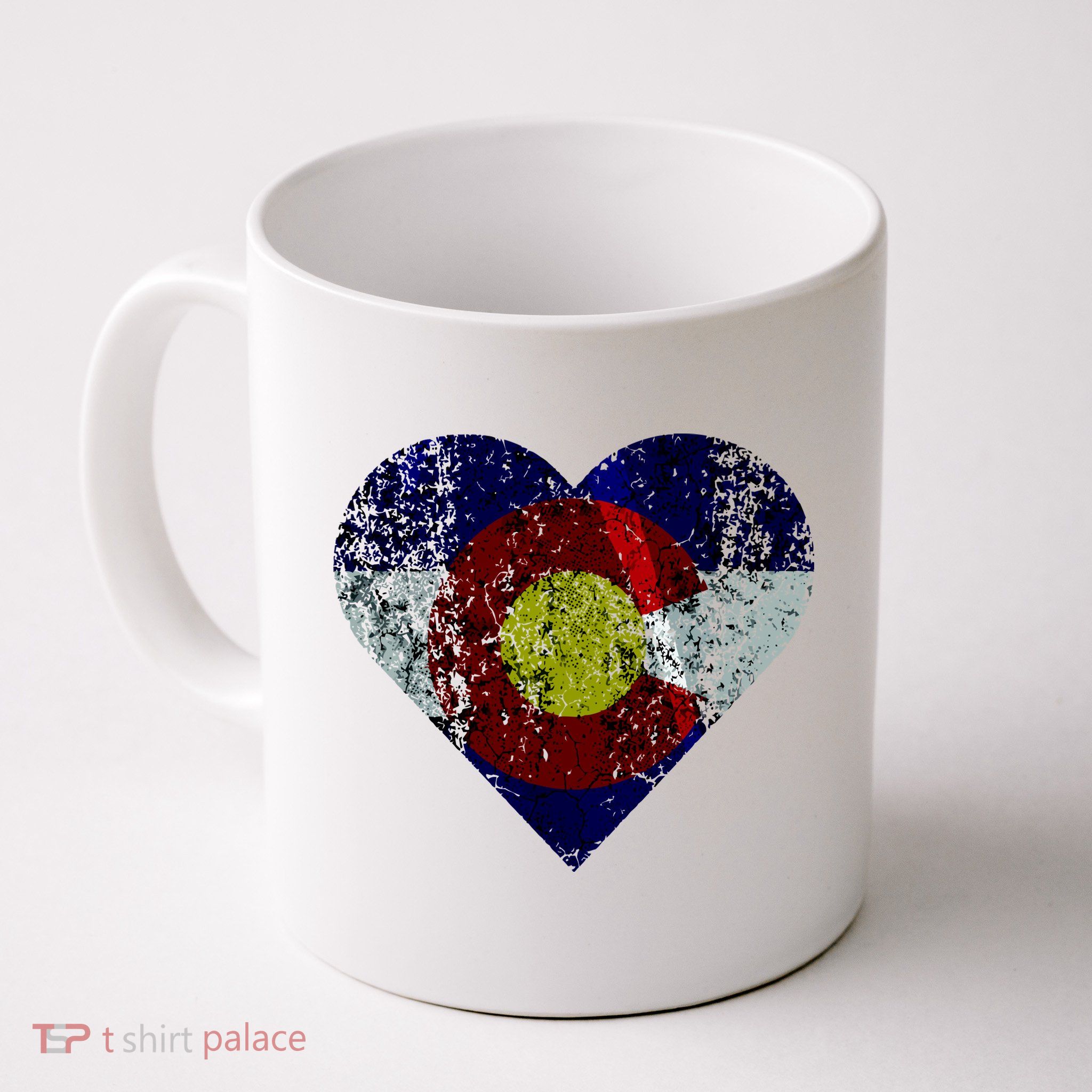 Colorado Flag Heart Mug