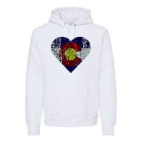 Colorado Flag Heart Premium Hoodie