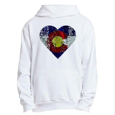 Colorado Flag Heart Urban Pullover Hoodie