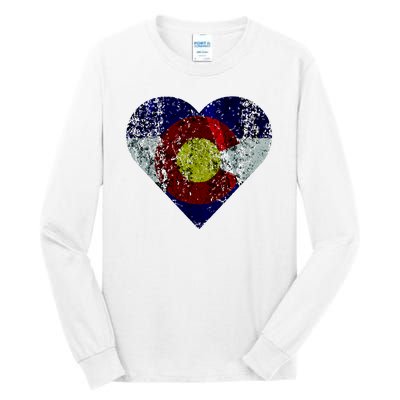 Colorado Flag Heart Tall Long Sleeve T-Shirt