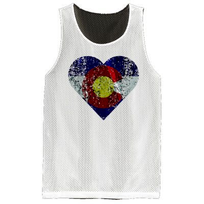 Colorado Flag Heart Mesh Reversible Basketball Jersey Tank