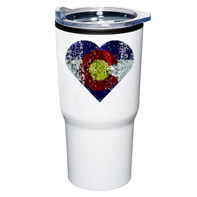 Colorado Flag Heart Tumbler