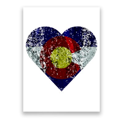 Colorado Flag Heart Poster
