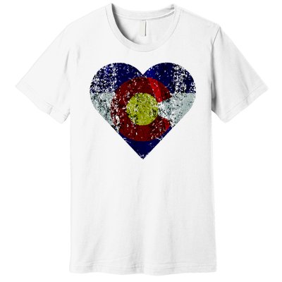 Colorado Flag Heart Premium T-Shirt