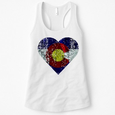 Colorado Flag Heart Womens Tank Top