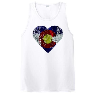 Colorado Flag Heart PosiCharge Competitor Tank