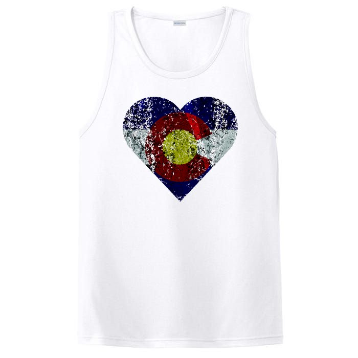 Colorado Flag Heart PosiCharge Competitor Tank