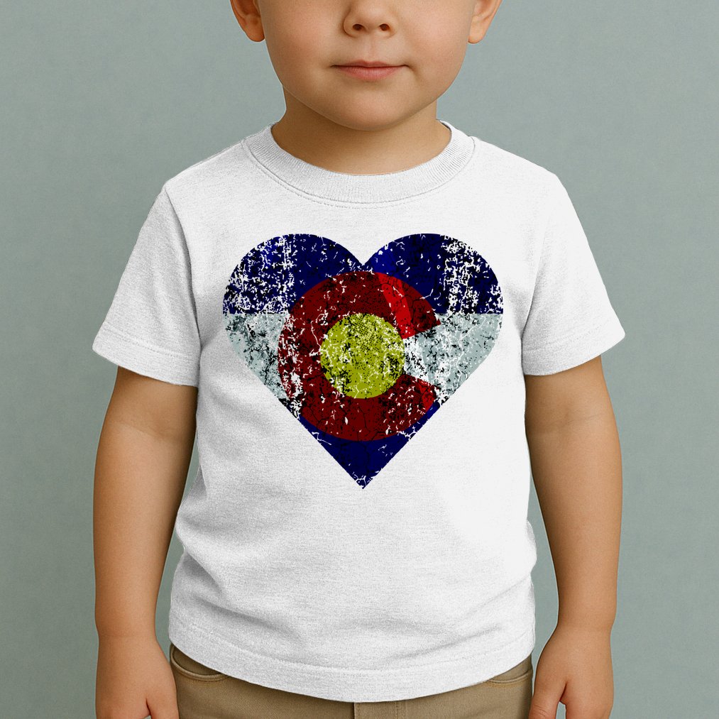 Colorado Flag Heart Toddler T-Shirt