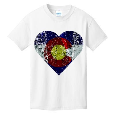 Colorado Flag Heart Kids T-Shirt